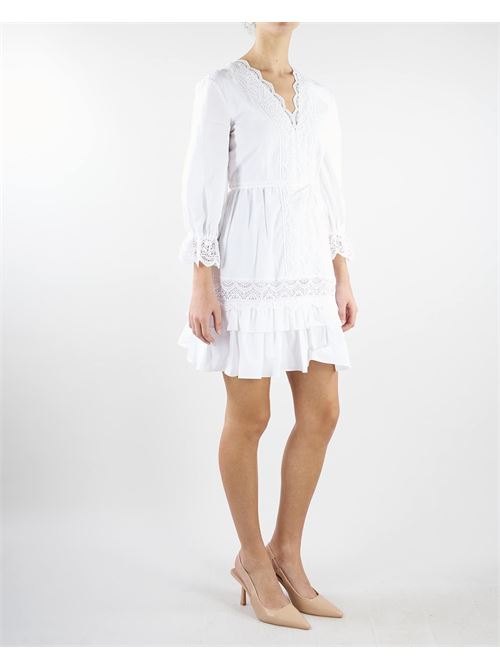 Short poplin dress with lace Twinset TWIN SET | abito en | TT21511